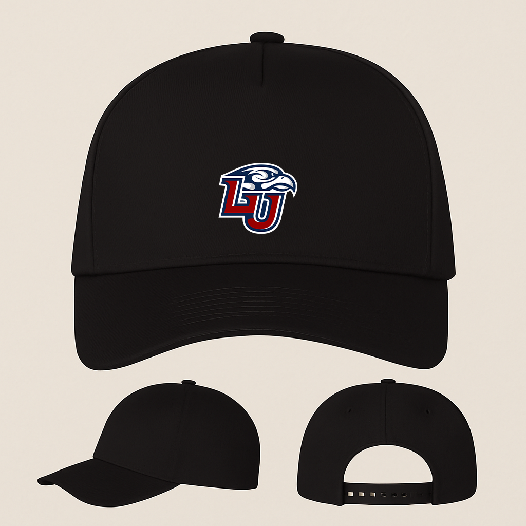 Liberty Flames Logo Five Panel Twill Snapback Cap