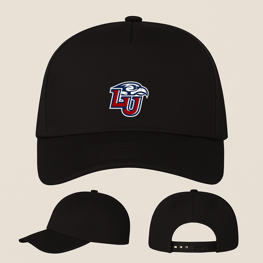 Liberty Flames Logo Five Panel Twill Snapback Cap