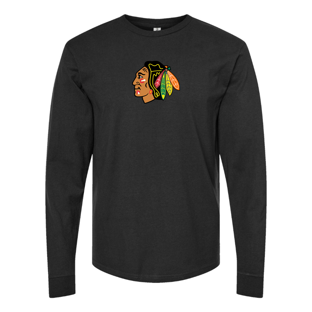 Youth Blackhawks Logo Cotton Long Sleeve T-Shirt