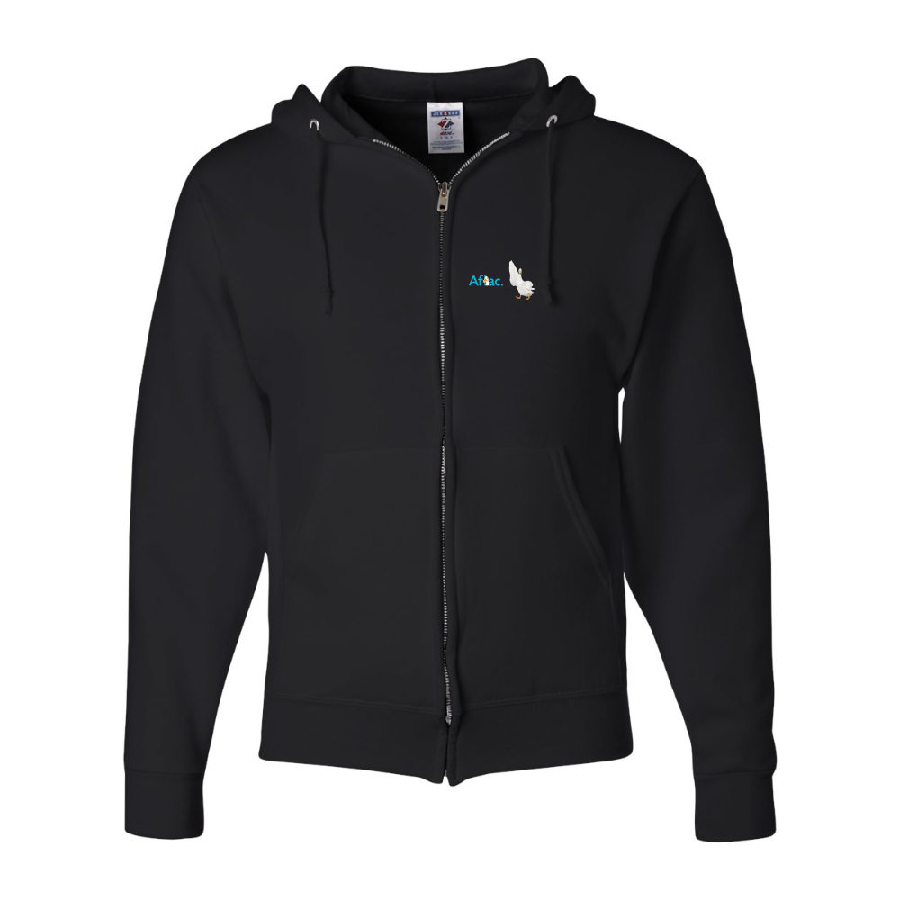 Men's Aflac Logo and Duck JERZEES NuBlend Full-Zip Hooded Sweatshirt
