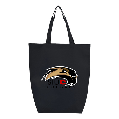 SIU Edwardsville Cougars Logo Q-Tees Non-Woven Gusset Bottom Tote