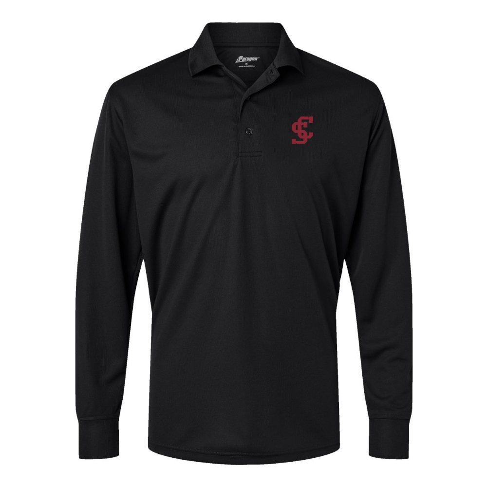 Men's Santa Clara Broncos Logo Paragon Prescott Long Sleeve Polo