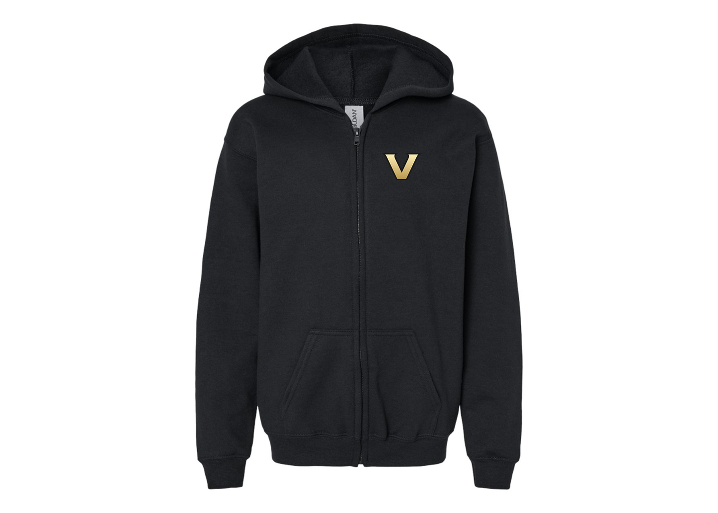 Gildan Heavy Blend Youth Vanderbilt Commodores Full Zip Hooded Sweatshirt