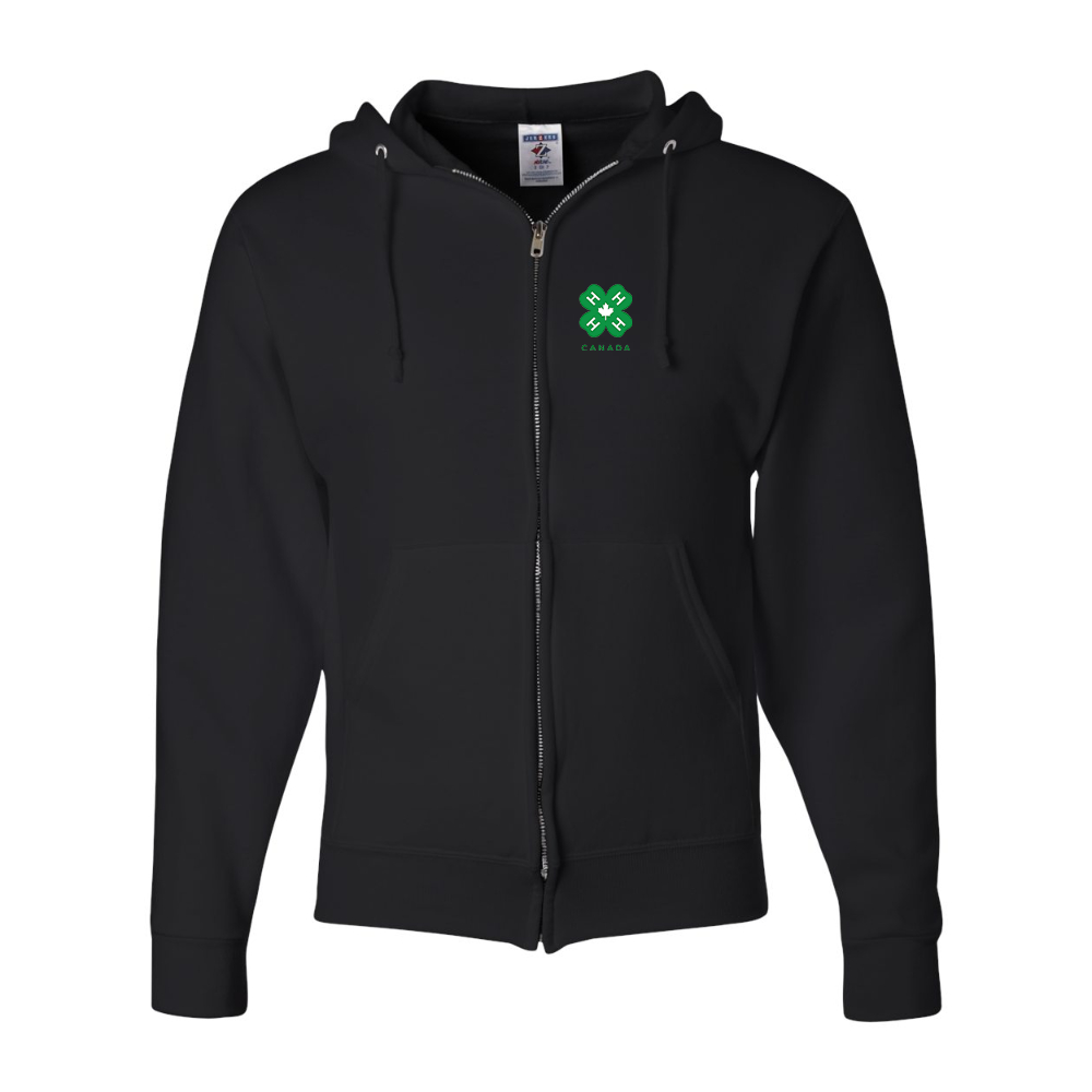 Men's 4H Canada Logo JERZEES NuBlend Full-Zip Hooded Sweatshirt