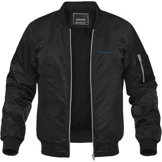 Men's Kelvinator Logo Lightweight Bomber Jacket Windbreaker Softshell Varsity Jacket Coat