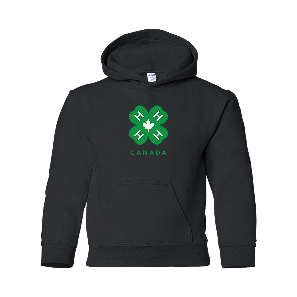 Youth 4H Canada Logo Gildan Heavy Blend  Hooded Sweatshirt