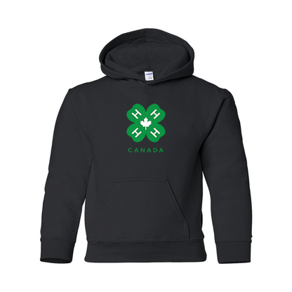 Youth 4H Canada Logo Gildan Heavy Blend  Hooded Sweatshirt
