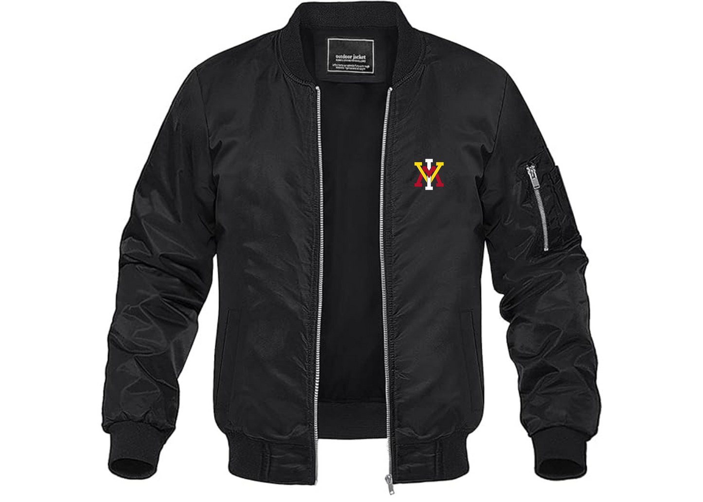 Men's VMI Keydets Lightweight Bomber Jacket Windbreaker Softshell Varsity Jacket Coat