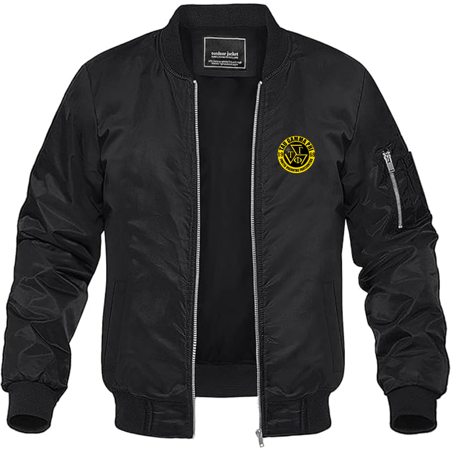 Men's Triskelion Logo Lightweight Bomber Jacket Windbreaker Softshell Varsity Jacket Coat