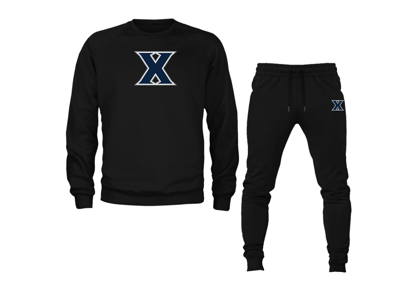 Men's Xavier Musketeers Crewneck Sweatshirt Joggers Suit