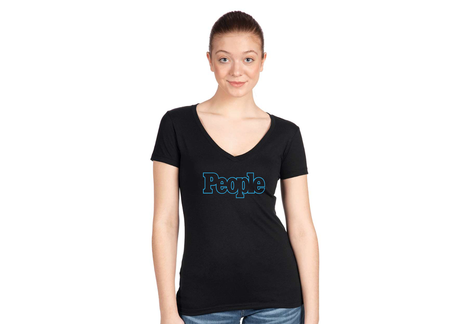 Women's People Magazine Logo  Next Level V-Neck T-Shirt