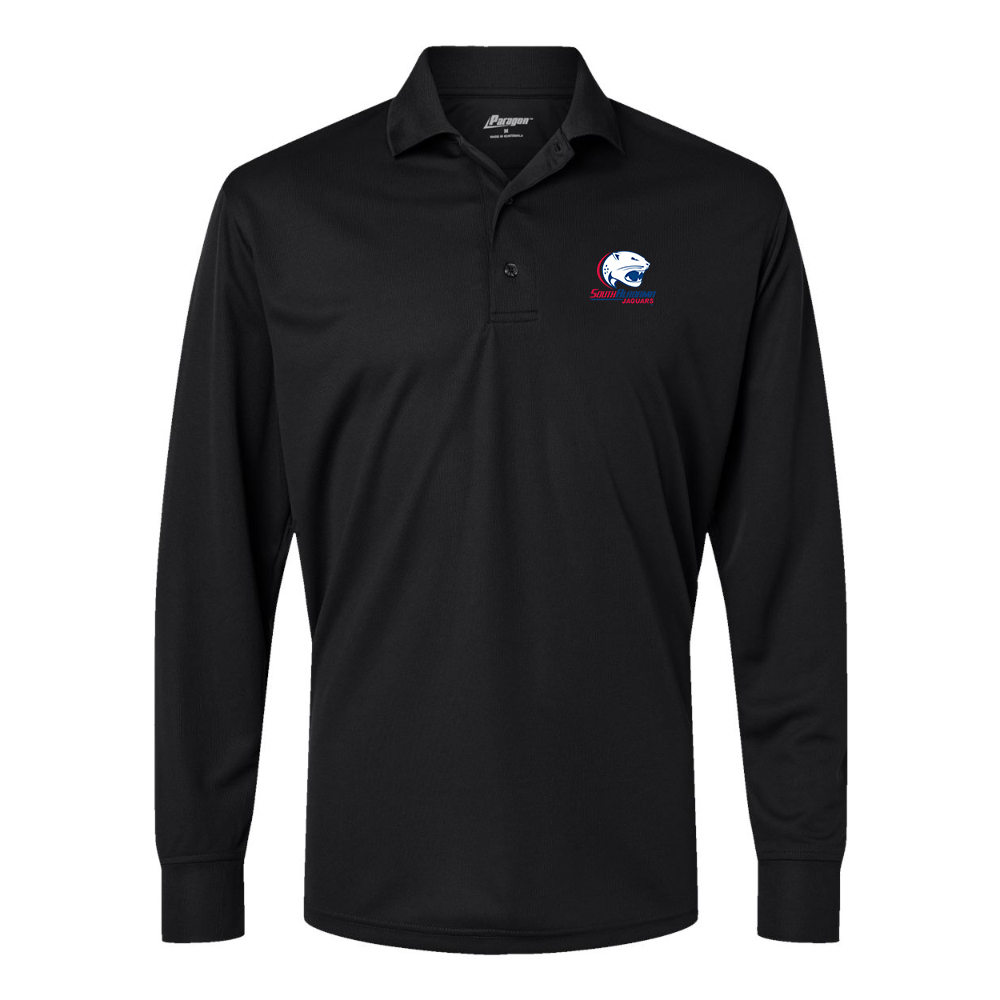 Men's South Alabama Jaguars Logo Paragon Prescott Long Sleeve Polo