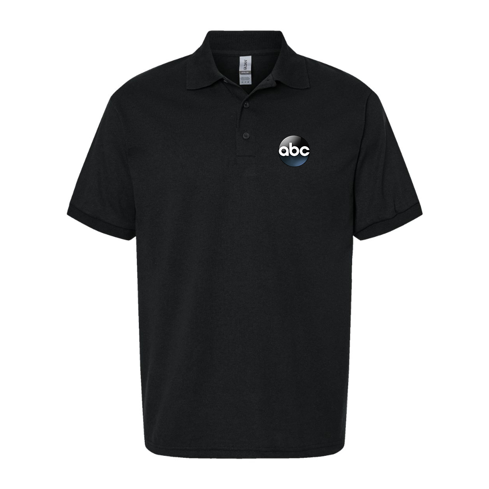 Men's Abc Logo Gildan Dry Blend Jersey Polo