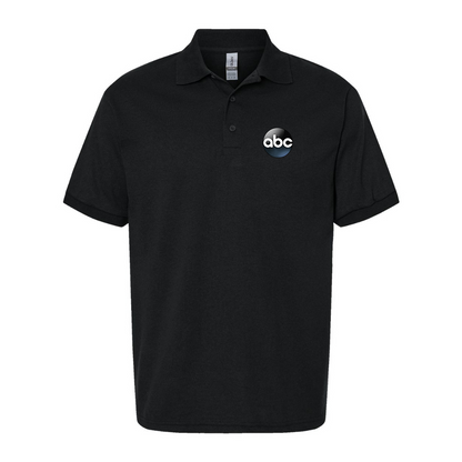 Men's Abc Logo Gildan Dry Blend Jersey Polo