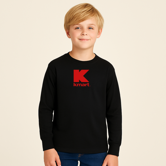 Youth Kmart Logo Cotton Long Sleeve T-Shirt