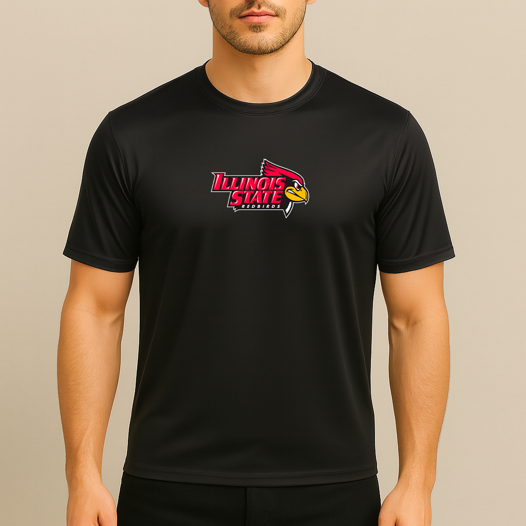 Men's Illinois State Redbirds Logo Polyester T-Shirt