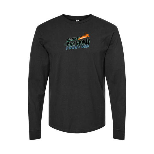 Youth Danny Phantom Logo Cotton Long Sleeve T-Shirt