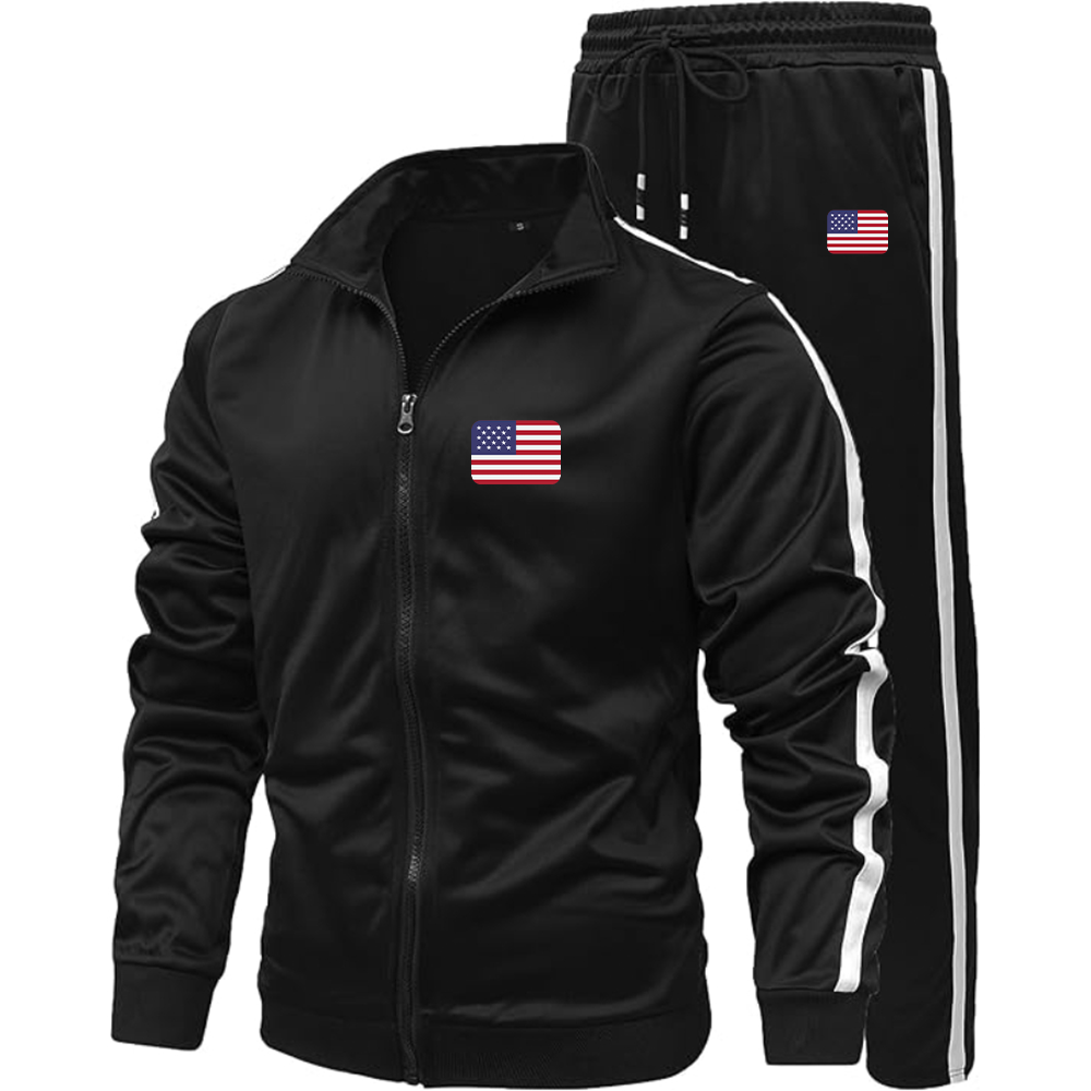 Men's American-Flag-Emoji Dri-Fit TrackSuit