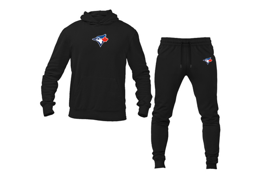Men's Bluefield Blue Jays Logo Hoodie Joggers Set