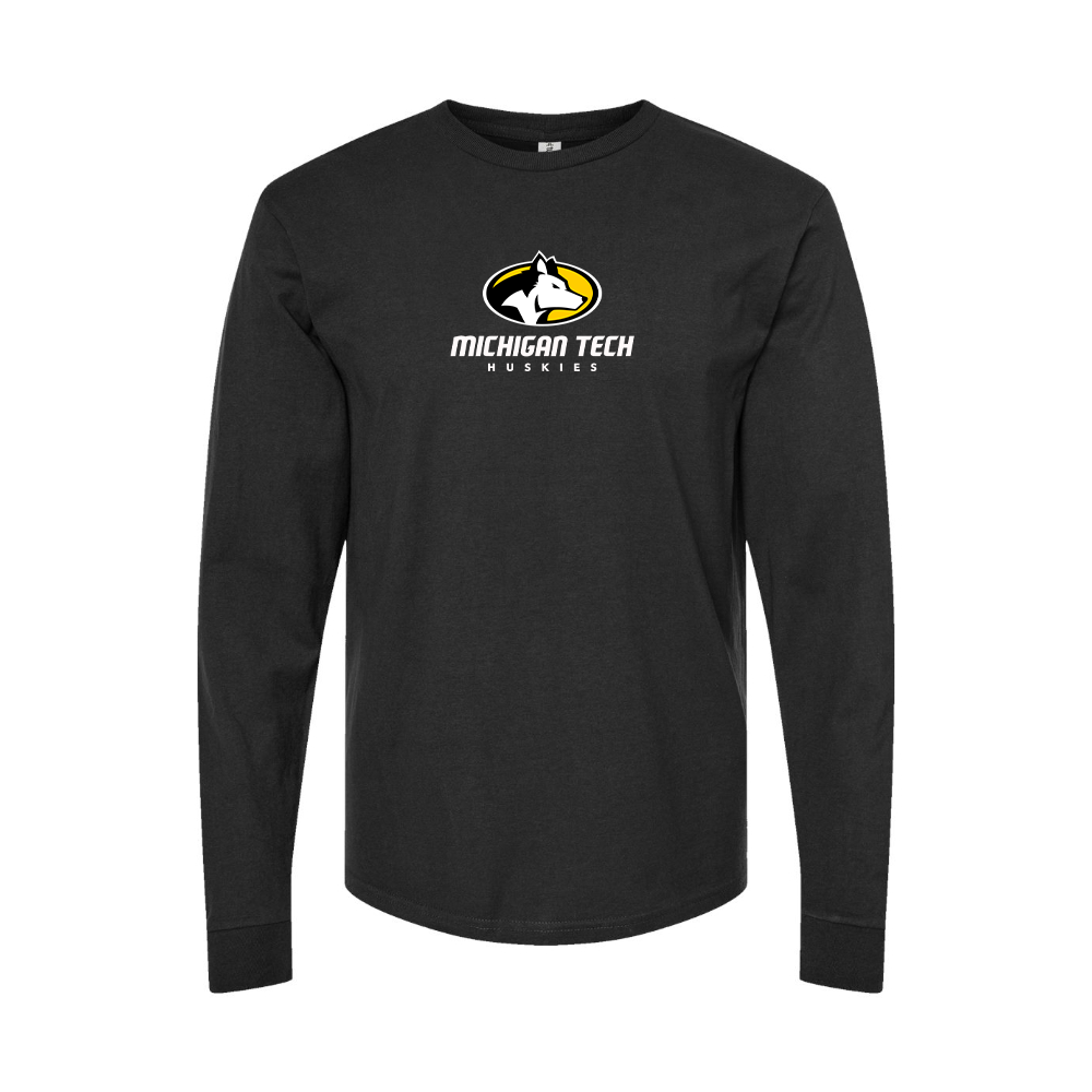 Youth Michigan Tech Huskies Logo Cotton Long Sleeve T-Shirt