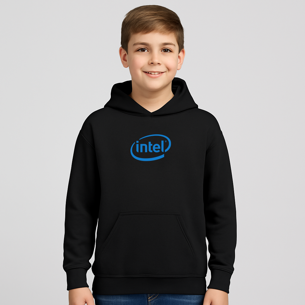 Youth Intel Logo Pullover Hoodie
