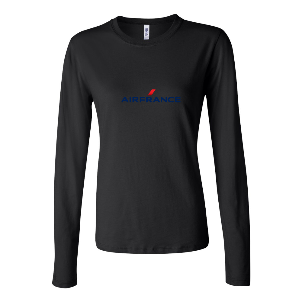 BELLA CANVAS Women’s Air France Logo Jersey Long Sleeve Tee