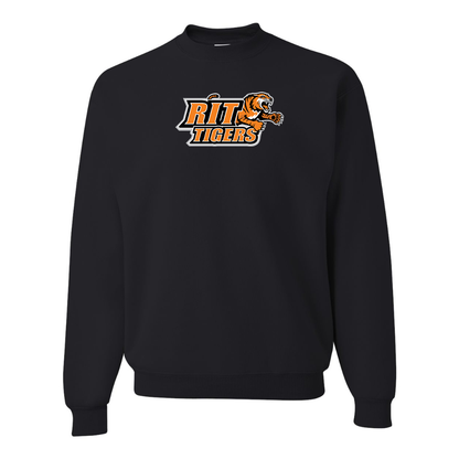 Men's RIT Tigers Logo  JERZEES NuBlend Crewneck Sweatshirt