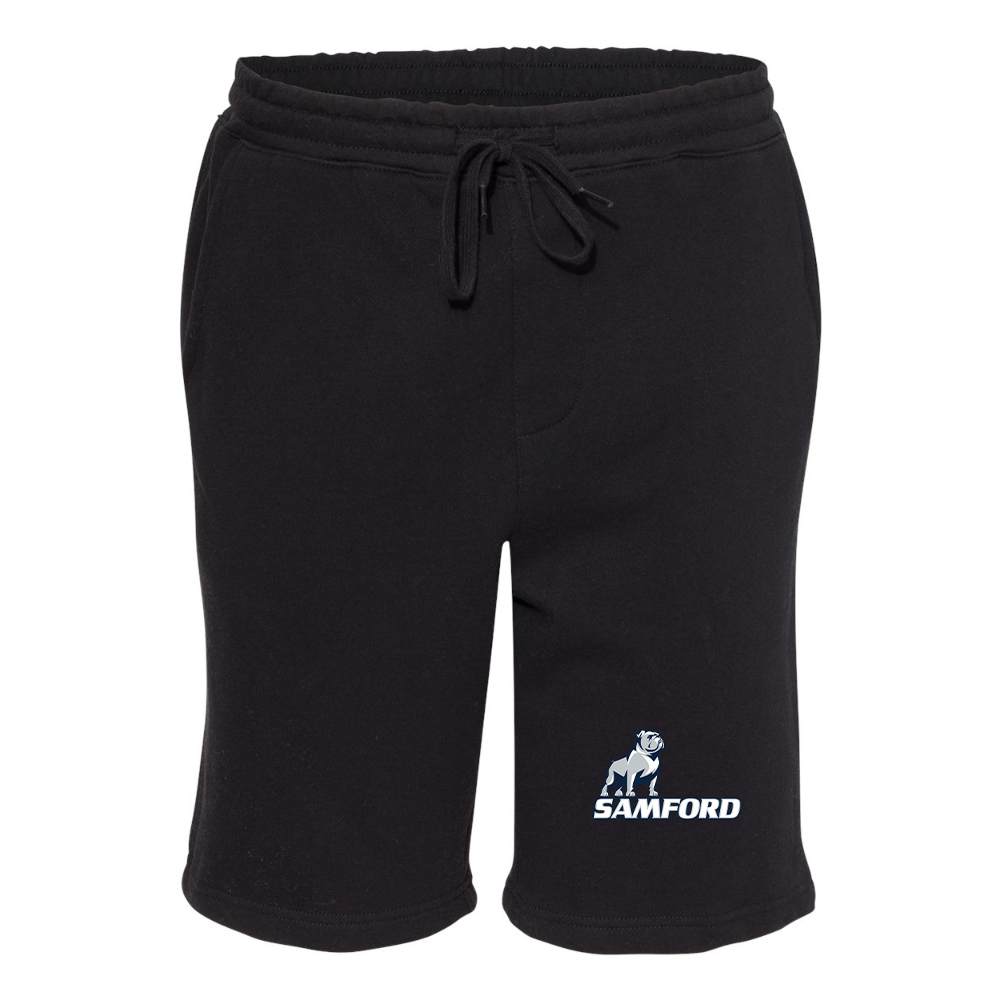 Men's Samford Bulldogs Logo Independent Trading Co Midweight Fleece Shorts