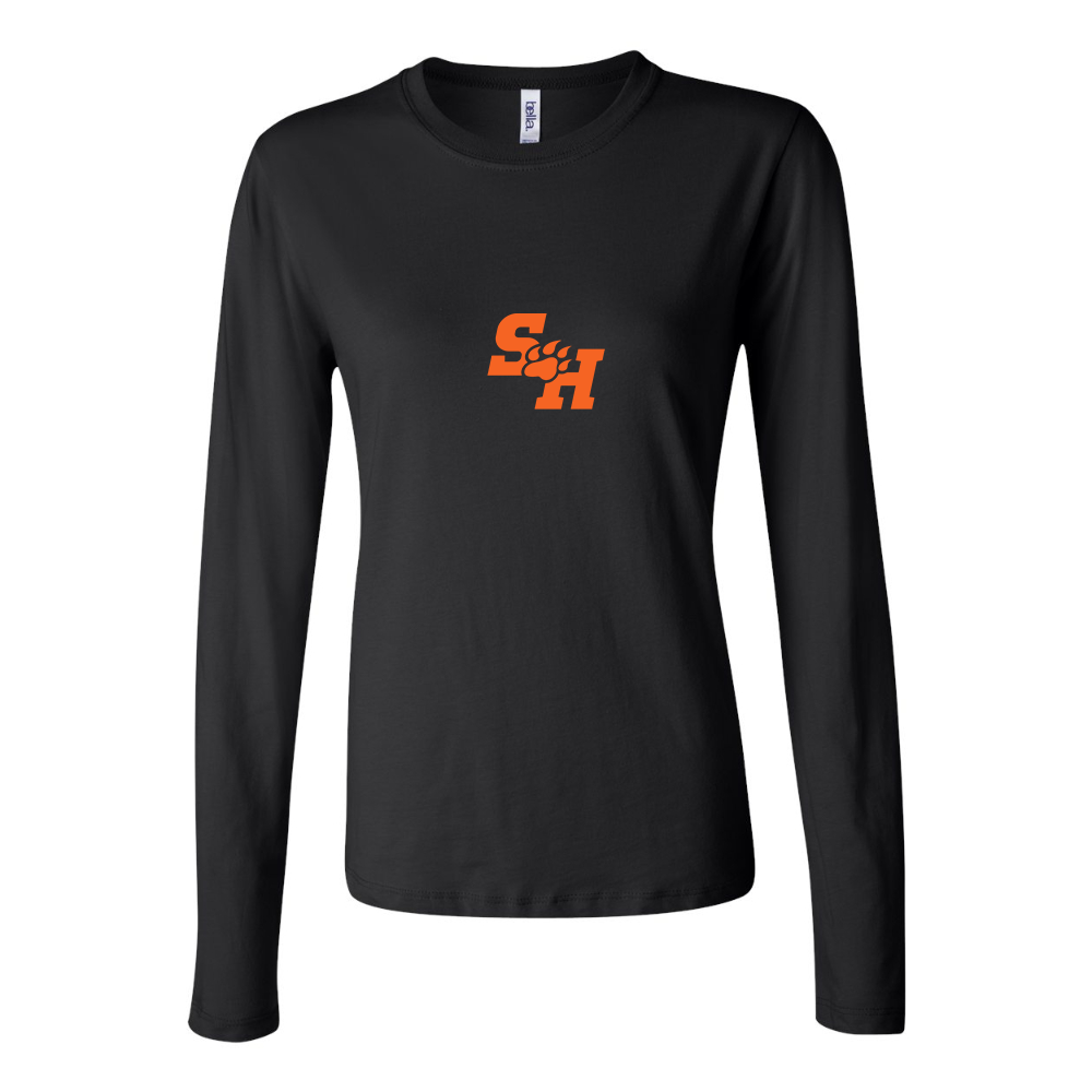 BELLA CANVAS Women’s Sam Houston State Bearkats Logo Jersey Long Sleeve Tee