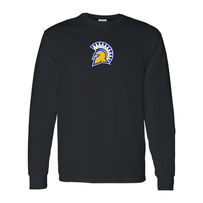 Men's San Jose State Spartans Logo Gildan Heavy Cotton Long Sleeve T-Shirt