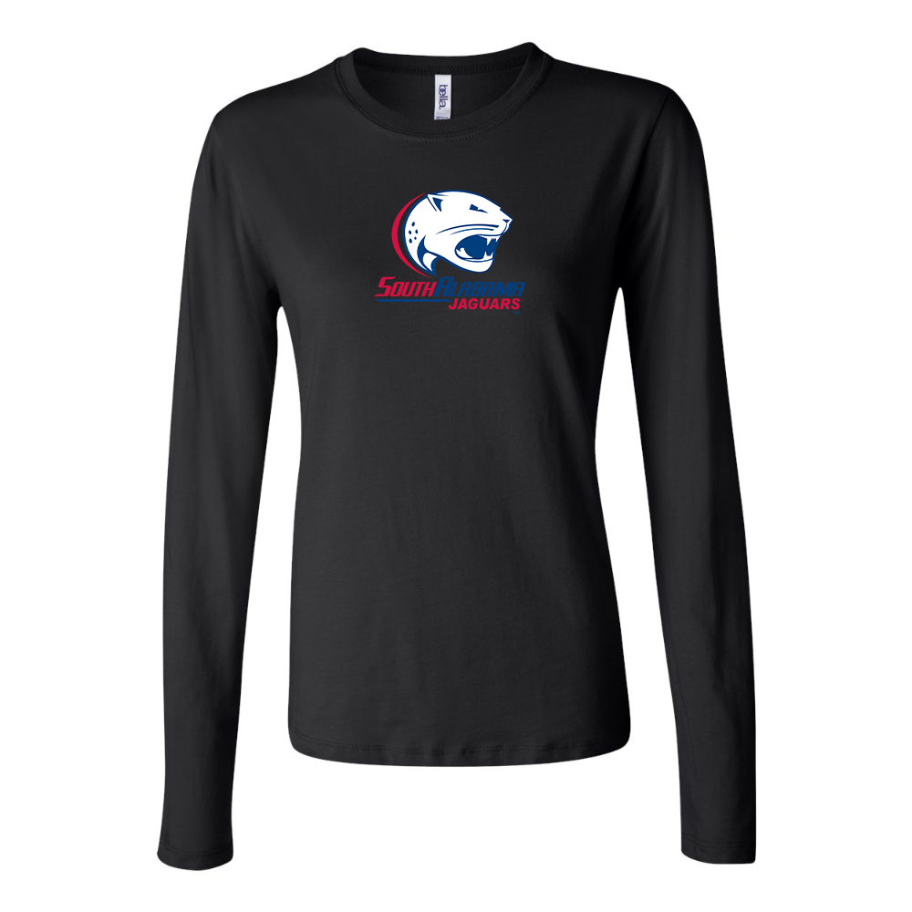 BELLA CANVAS Women’s South Alabama Jaguars Logo Jersey Long Sleeve Tee