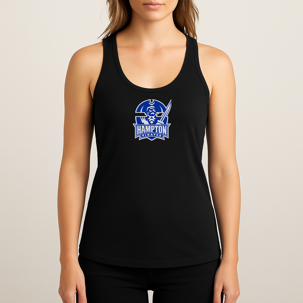 Women's Hampton Pirate Logo Next Level Ideal Racerback Tank