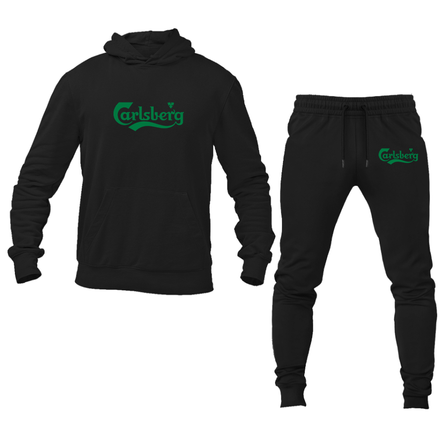 Men's Carlsbery Logo Hoodie Joggers Set