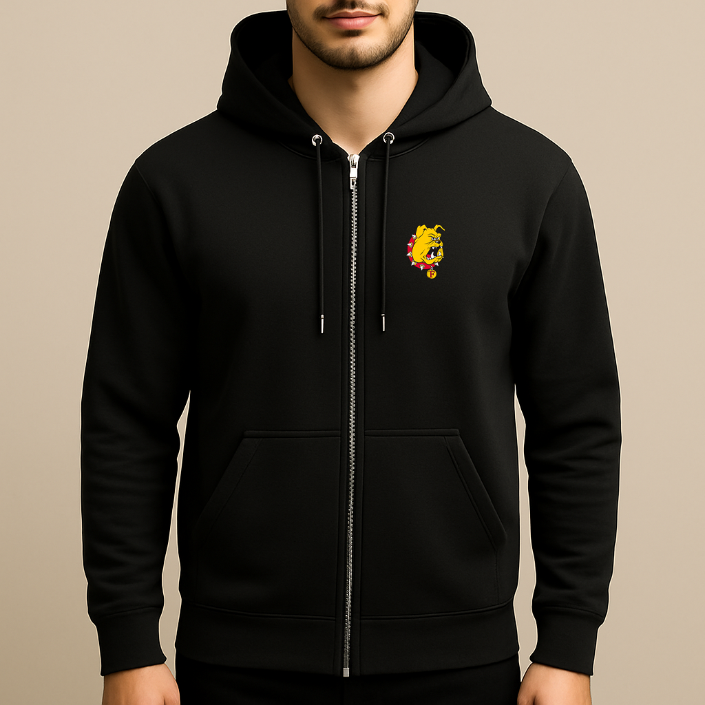 Men's Ferris State Bulldogs Logo Zipper Hoodie