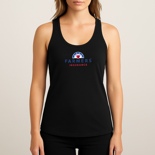 Women's Farmer_s Insurance Logo Next Level Ideal Racerback Tank