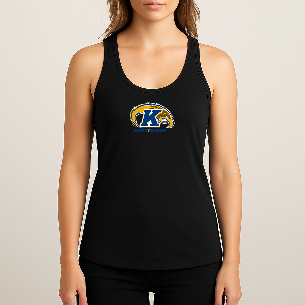 Women's Kent State Golden Flashes Logo Next Level Ideal Racerback Tank