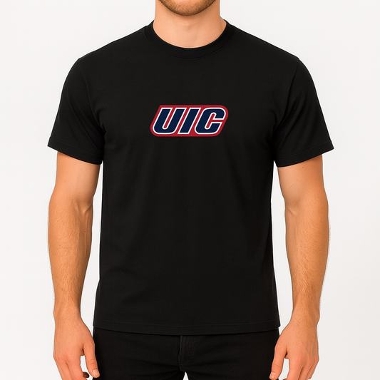 Men's Illinois Chicago Flames Logo Cotton T-Shirt
