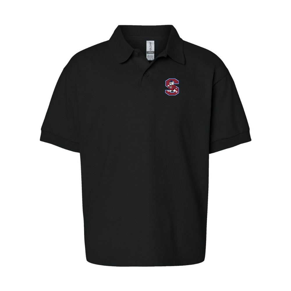 Youth South Carolina State Bulldogs Logo Gildan Dry Blend Jersey Polo