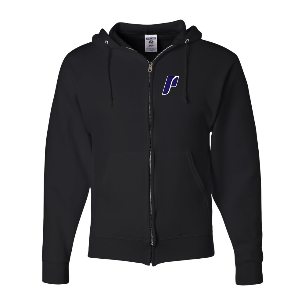 Men's Portland Pilots Logo JERZEES NuBlend Full-Zip Hooded Sweatshirt