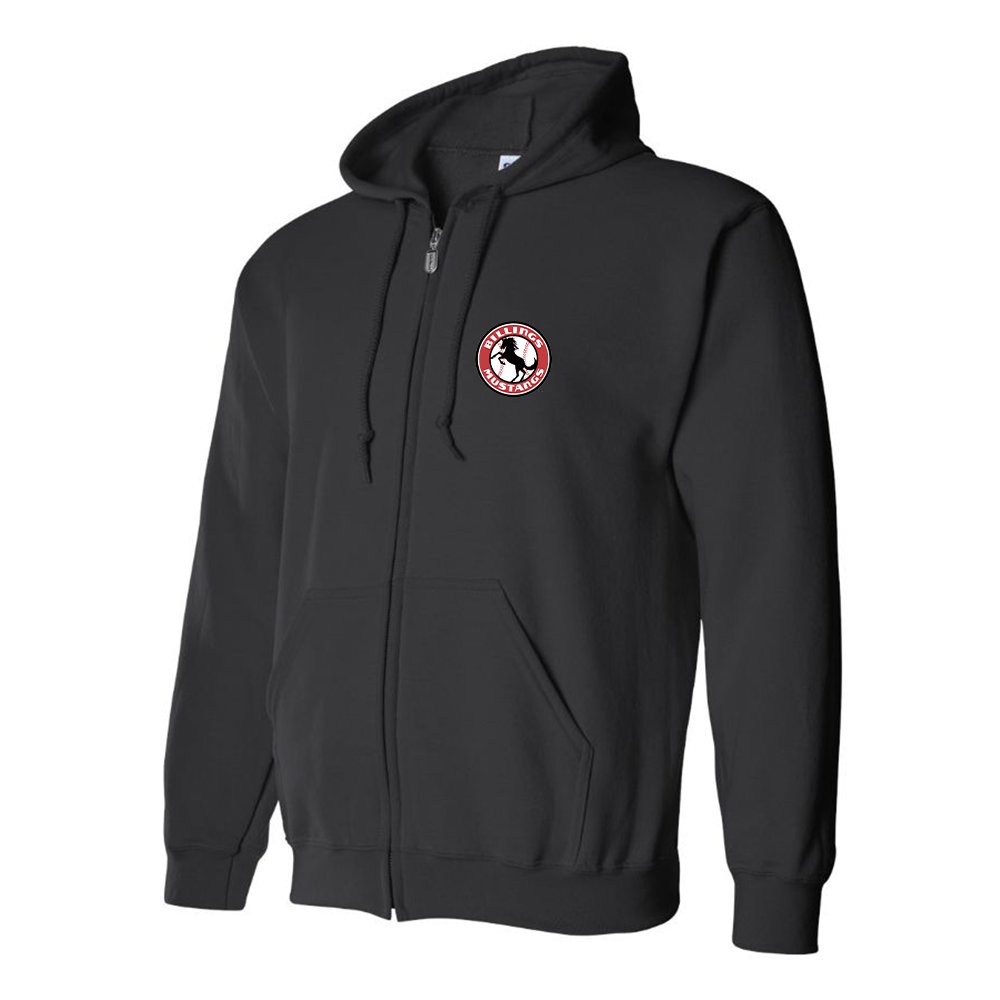 Men's Billings Mustangs Logo Zipper Hoodie