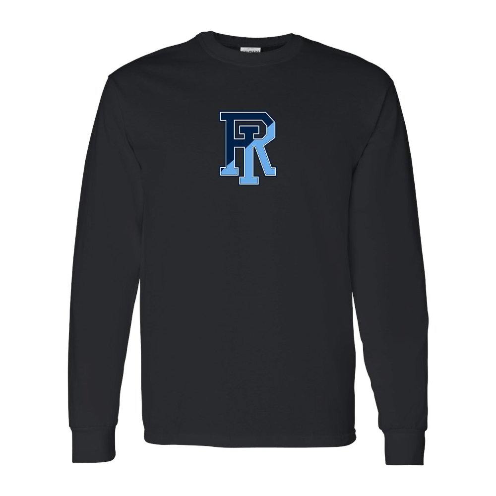 Men's Rhode Island Rams Logo Gildan Heavy Cotton Long Sleeve T-Shirt