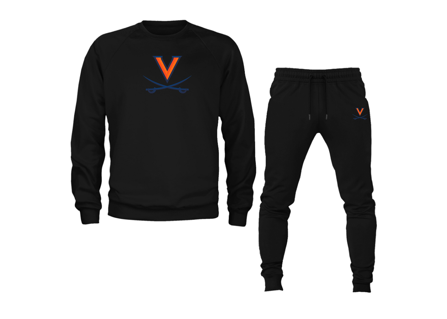 Men's Virginia Cavaliers Crewneck Sweatshirt Joggers Suit