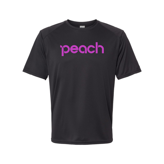 Men's Peach Aviation Logo Polyester T-Shirt