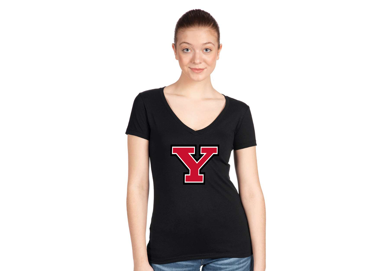 Women's Youngstown State Penguins Next Level V-Neck T-Shirt