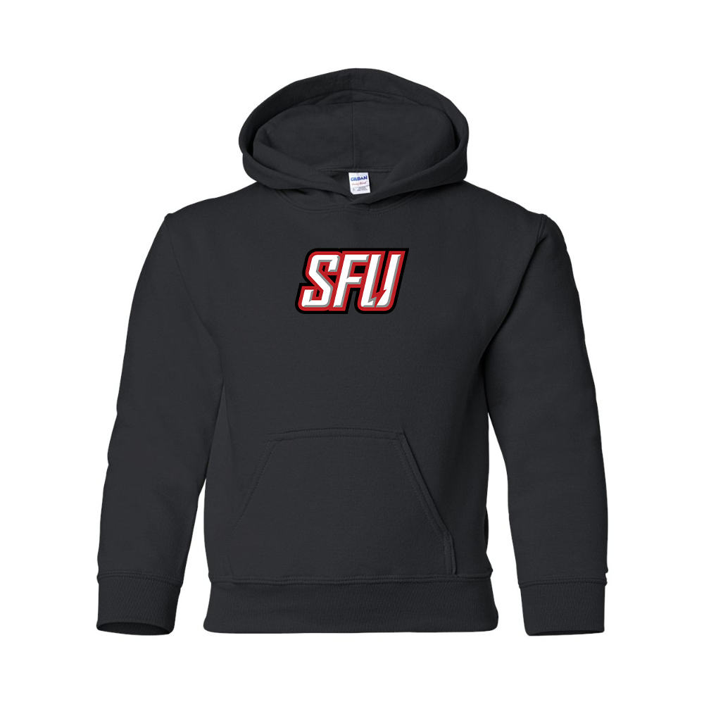 Youth Saint Francis Red Flash Logo Gildan Heavy Blend  Hooded Sweatshirt
