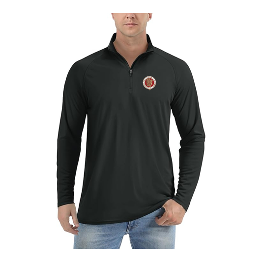 Men's Minerva Cars Logo Lightweight Quarter-Zip Athletic Shirt Long Sleeve Performance Wear