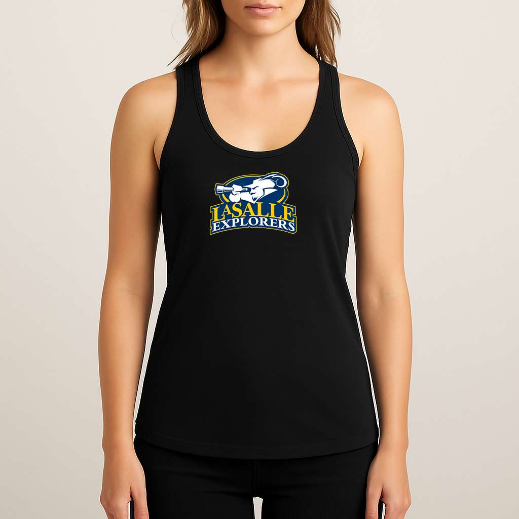 Women's La Salle Explorers Logo Next Level Ideal Racerback Tank