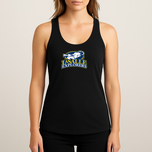 Women's La Salle Explorers Logo Next Level Ideal Racerback Tank