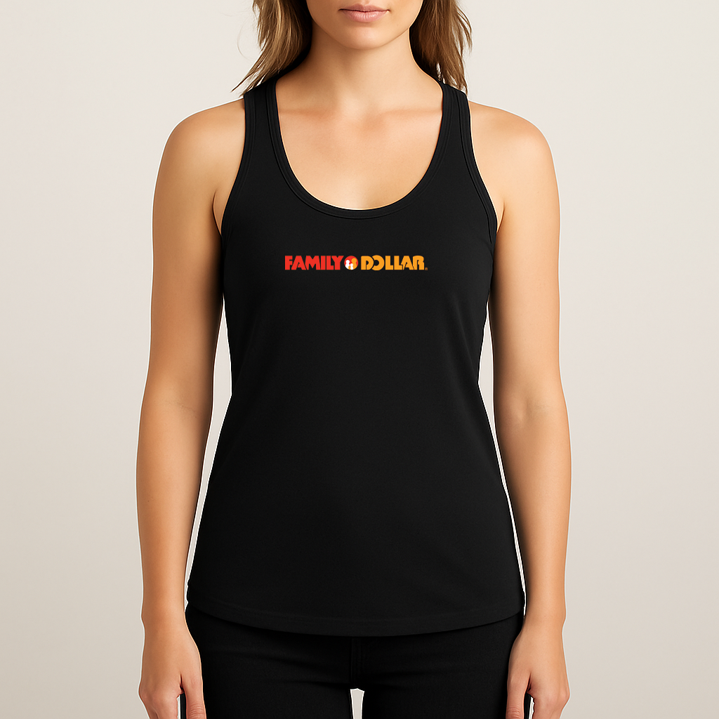 Women's Family Dollar Logo Next Level Ideal Racerback Tank