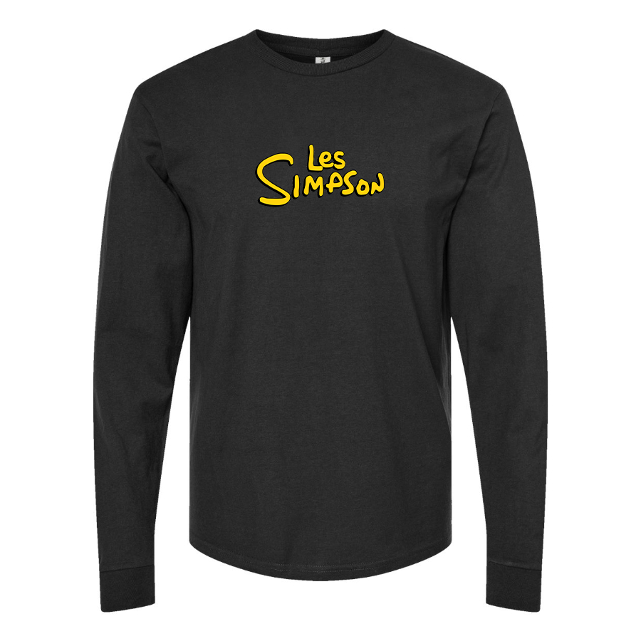 Youth Les Simpson Logo Cotton Long Sleeve T-Shirt